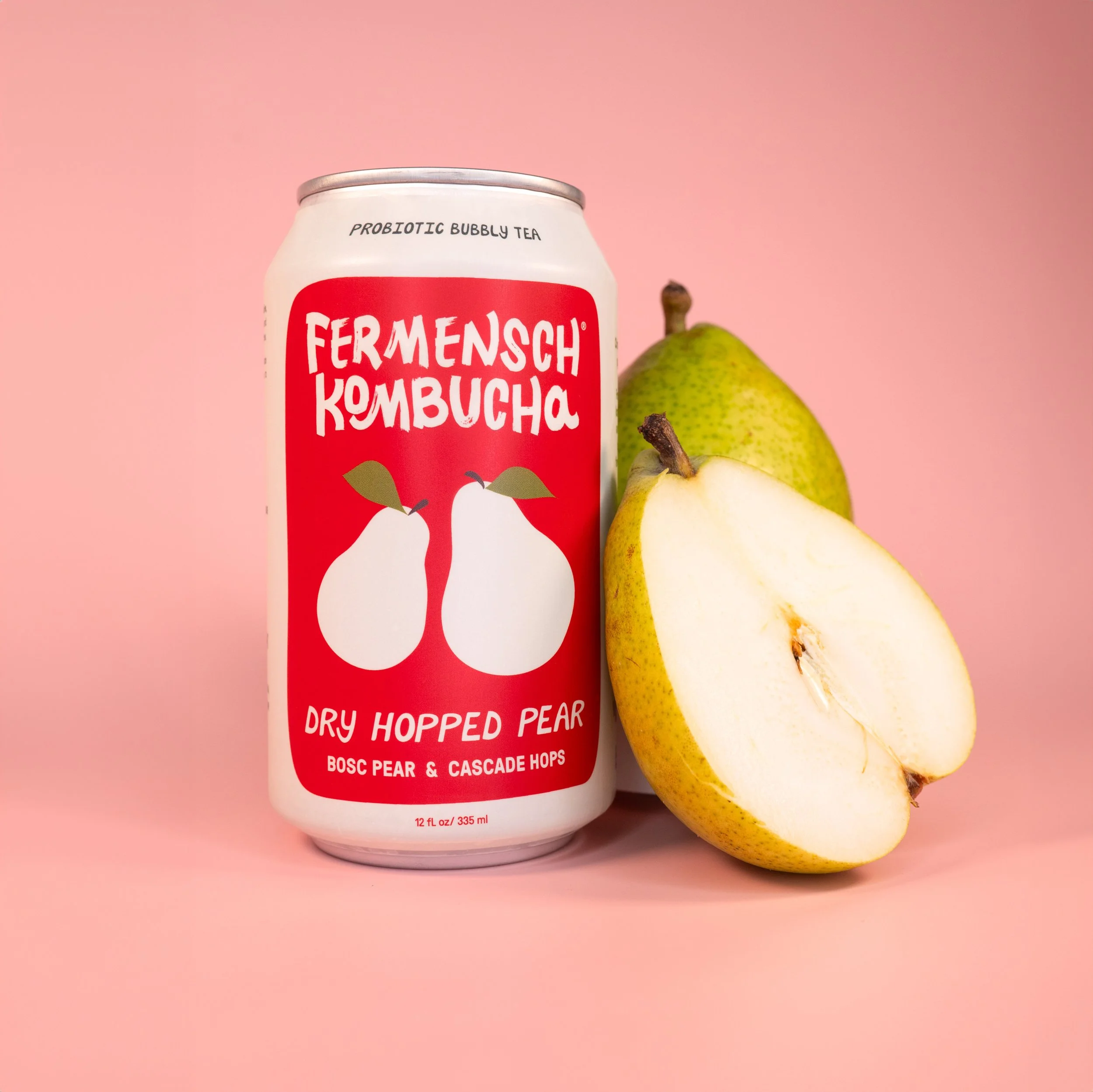 Dry Hopped Pear* Kombucha 12-Pack — Fermensch Kombucha